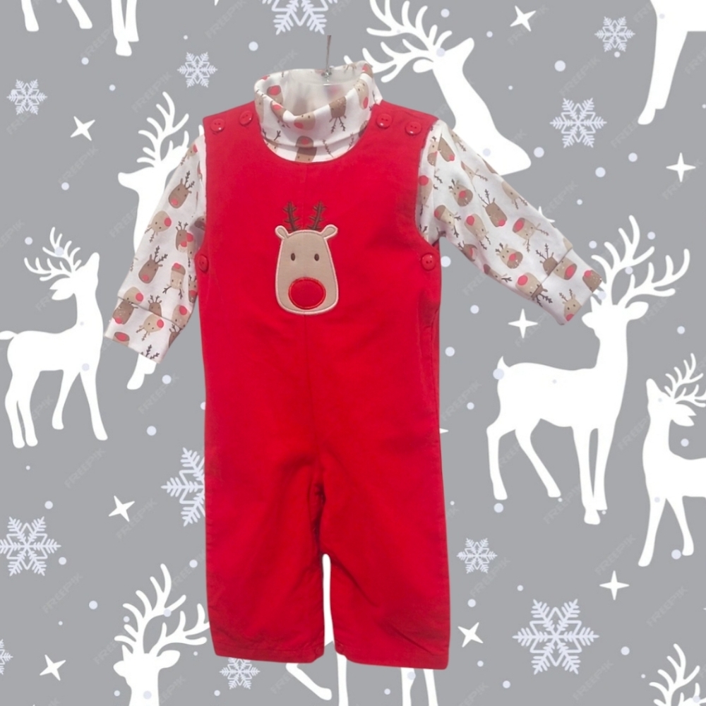 Baby Luigi Unisex Romper and Pull-Over Reindeer Top